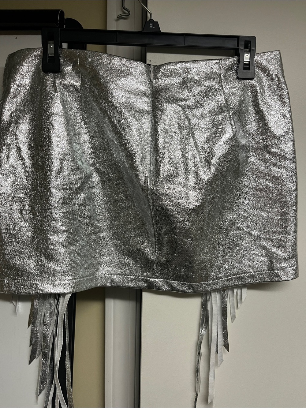 Fashion Nova Silver Fringe Mini Skirt - Picture 3 of 3